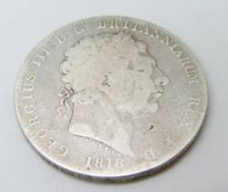 An 1818 Georgius III Britannia rum coin
