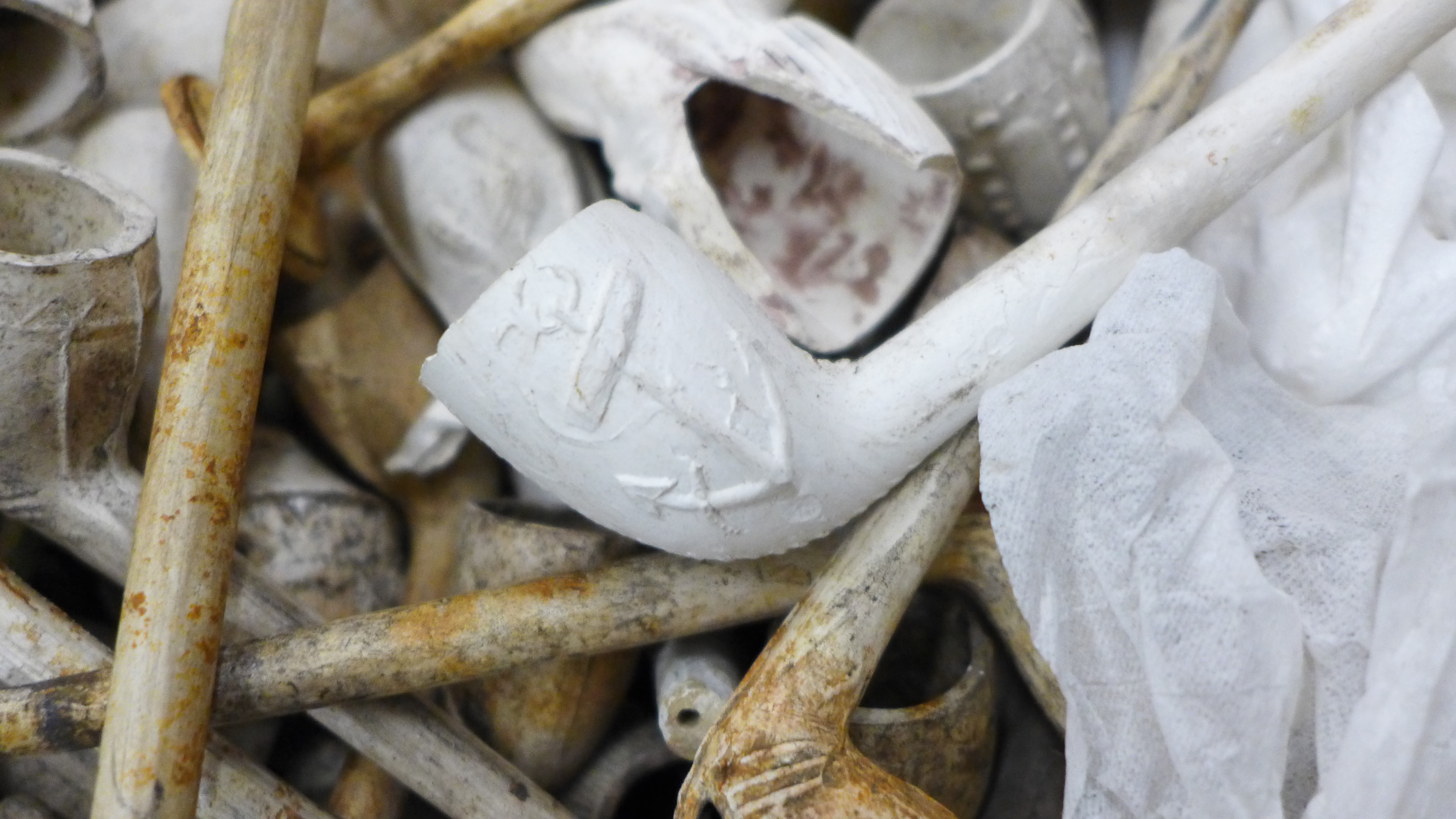 A large collection of old clay pipes - Image 4 of 5