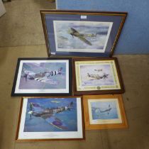 Two signed aircraft prints, including The Finest Hour by John Batchelor, 379/1940, signed by the