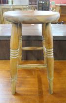 An elm kitchen stool