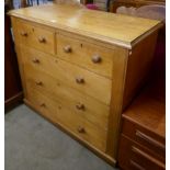 A Victorian pine chest of drawers