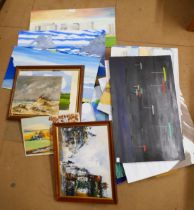 Assorted oil paintings