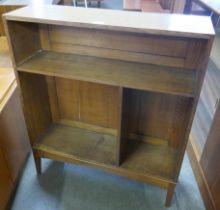 An oak open bookcase