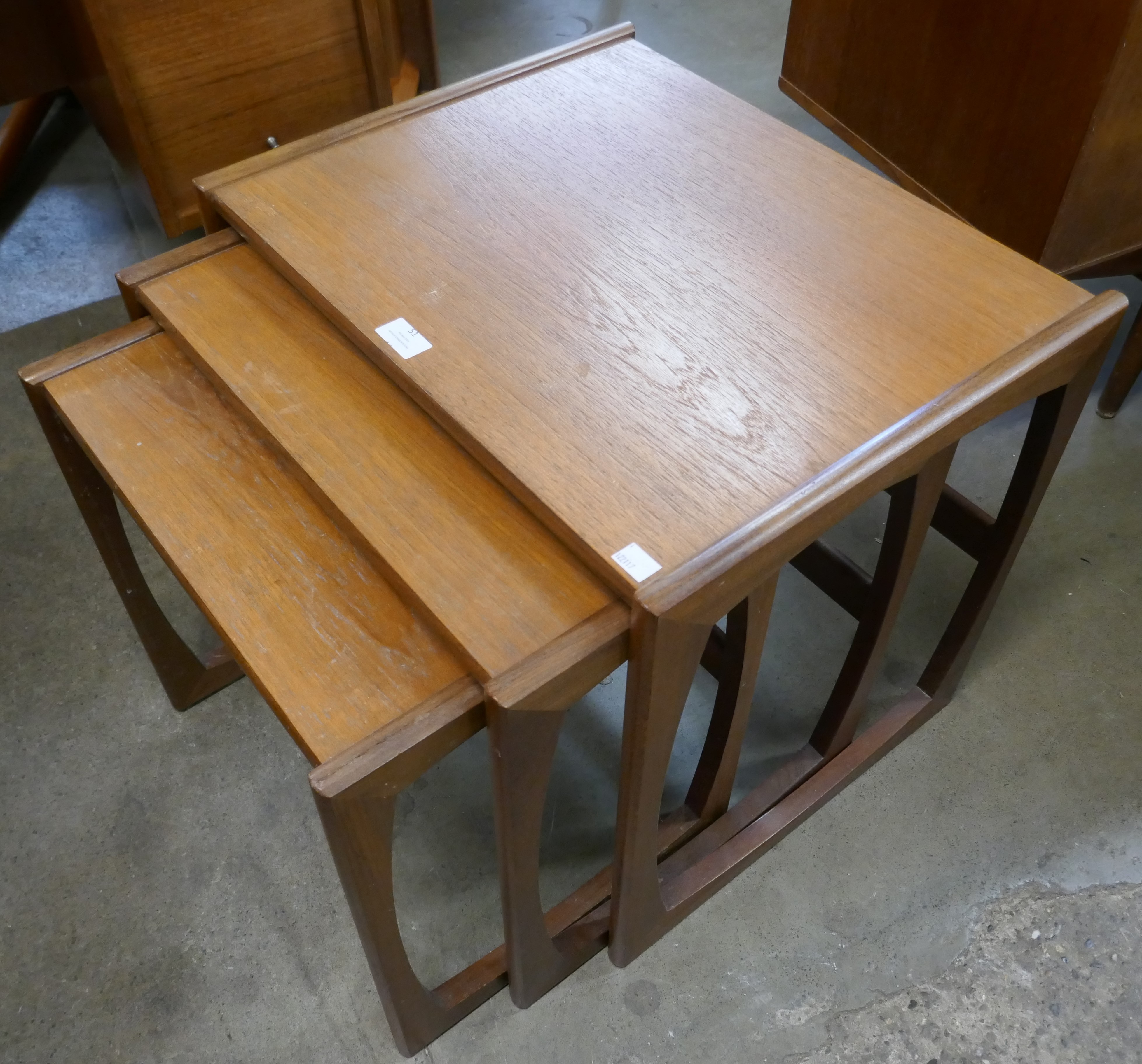 A G-Plan Quadrille teak nest of tables