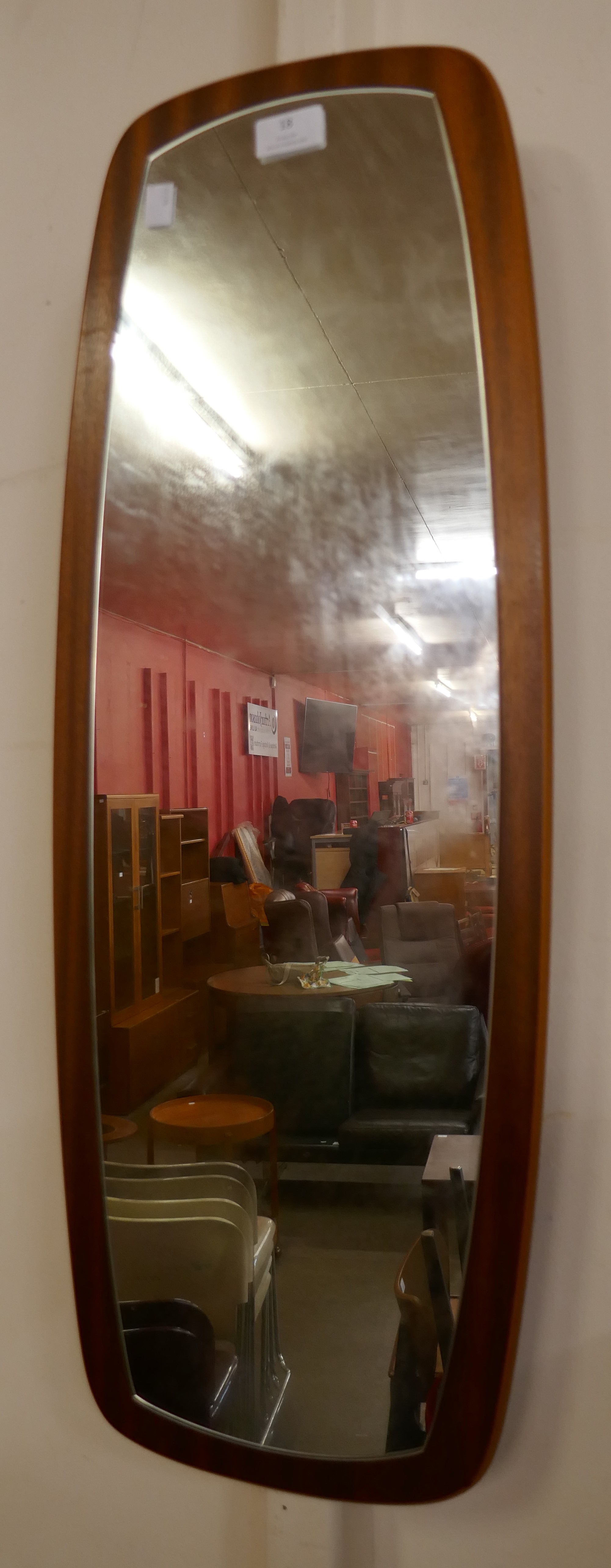 A teak framed mirror - Image 2 of 2
