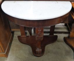 A Victorian mahogany and marble topped washstand