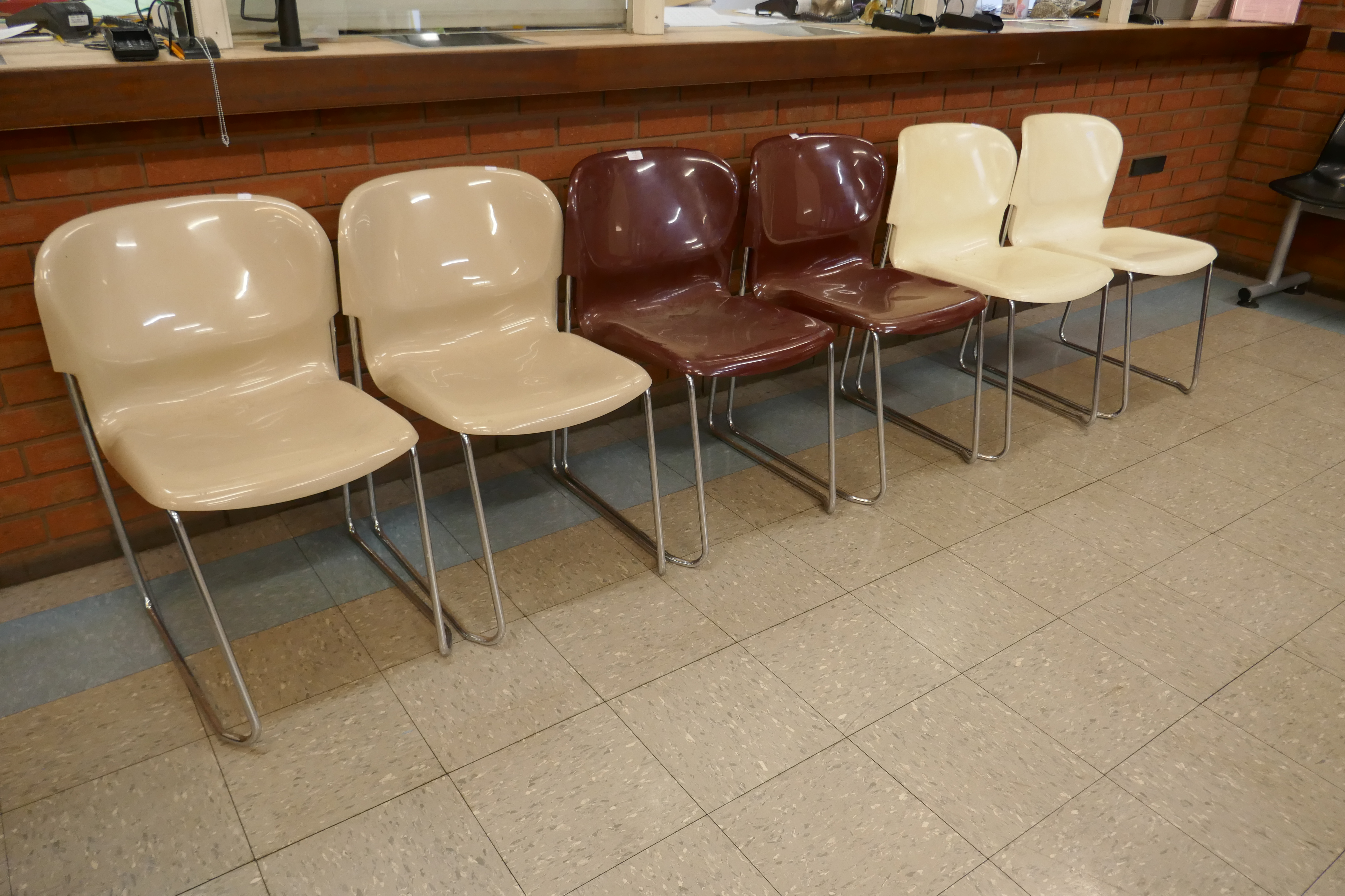 A set of six Gerd Lange West German chairs, model Drabert SM400K