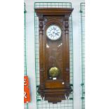 A French carved oak wall clock