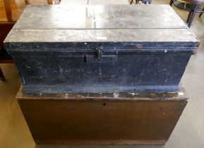 Two pine tool boxes