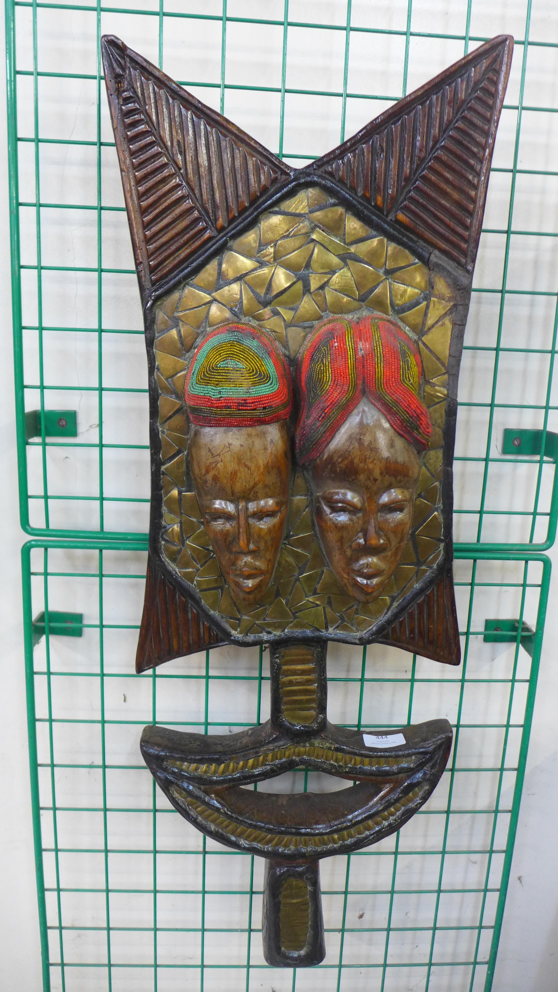 A carved African mask