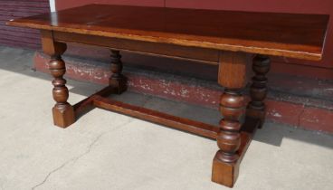 An 18th Century style oak refectory table