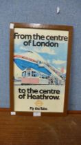 A Heathrow to London poster by C.J,. Petyt Ltd.