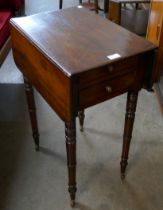 A George IV mahogany two drawer drop-leaf occasional table