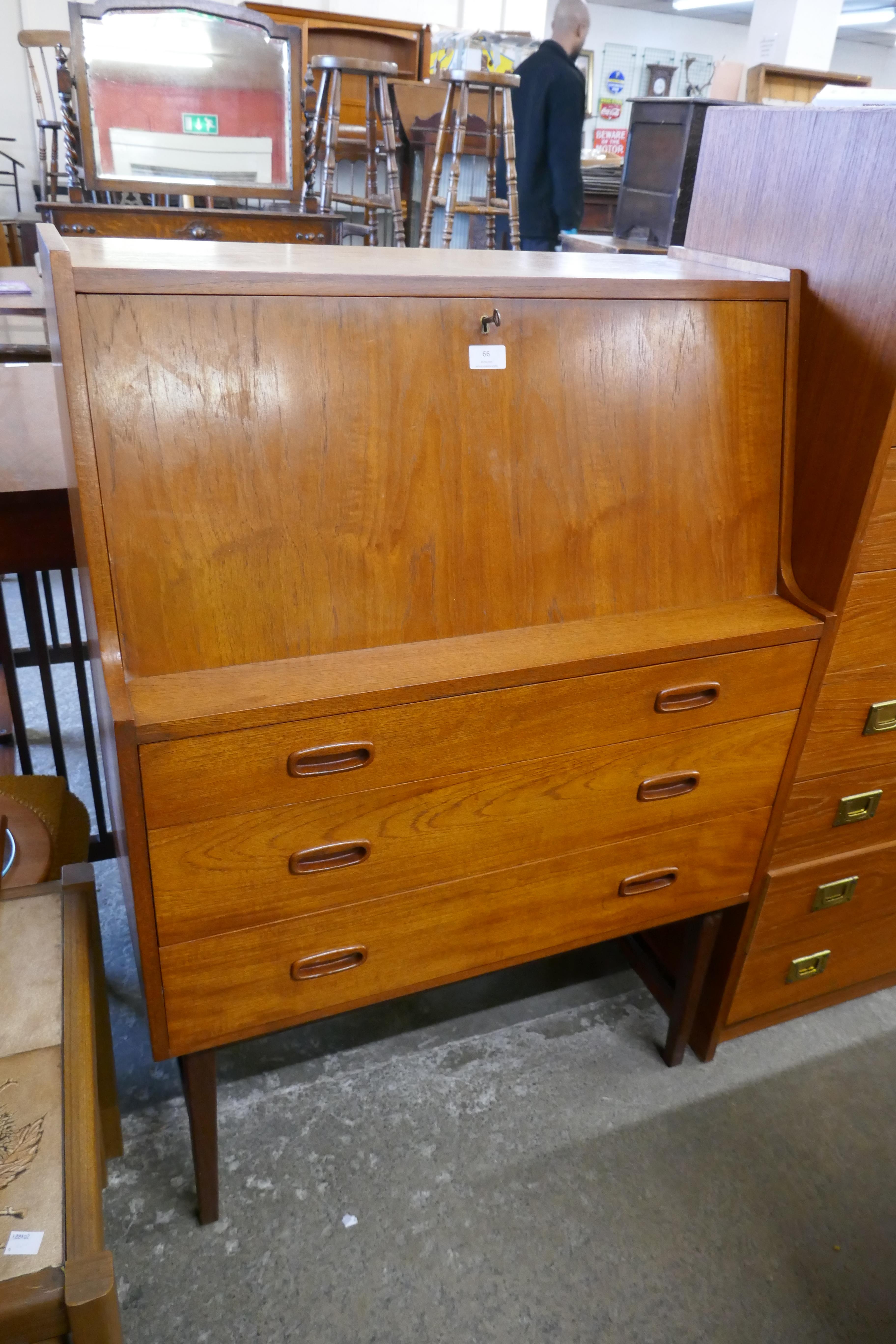 A Danish teak bureau - Image 2 of 4