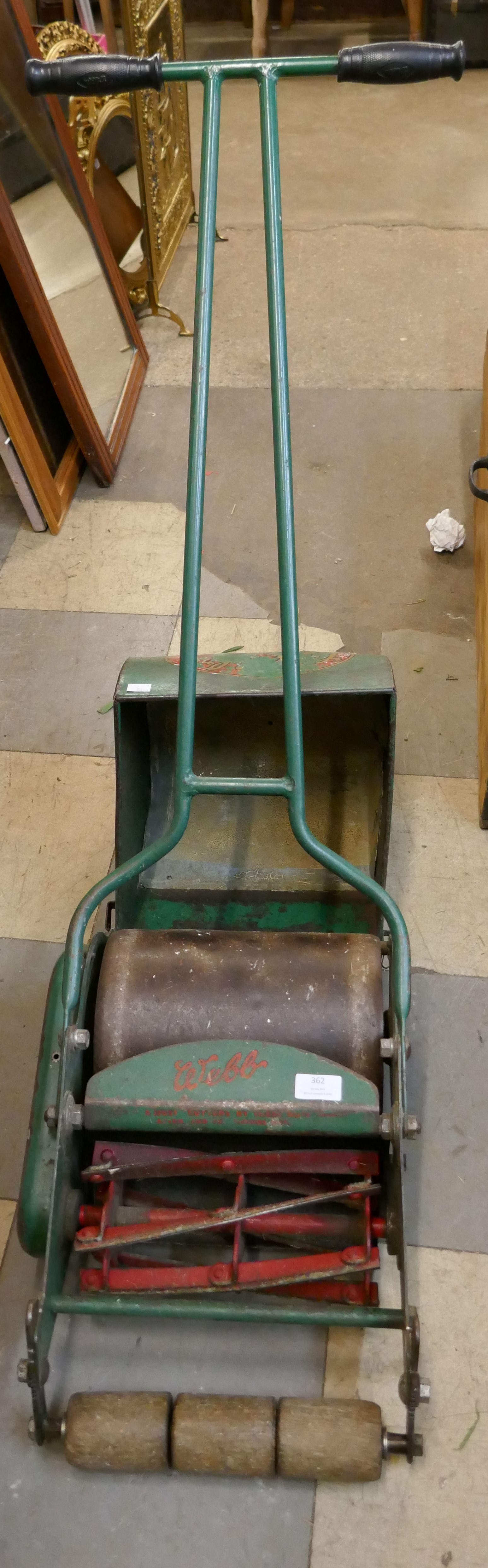 A vintage Webb lawnmower