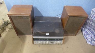 A Vintage 1960-70's Sony Automatic 400 stereo music system HP511 record player/turntable/tuner.