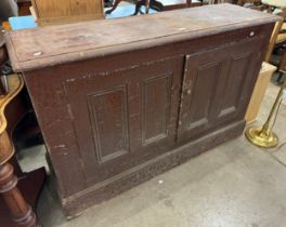 A Victorian pine pantry cupboard