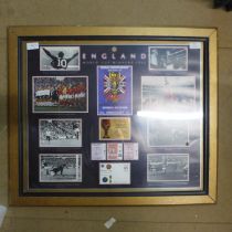 A1966 England World Cup Winners Special Edition Commemorative print, 2006 40th Anniversary, framed