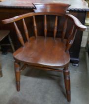 A Victorian smokers bow chair