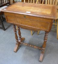 A 19th Century French walnut lady's sewing table