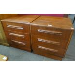 A pair of G-Plan Fresco teak bedside chests