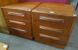 A pair of G-Plan Fresco teak bedside chests