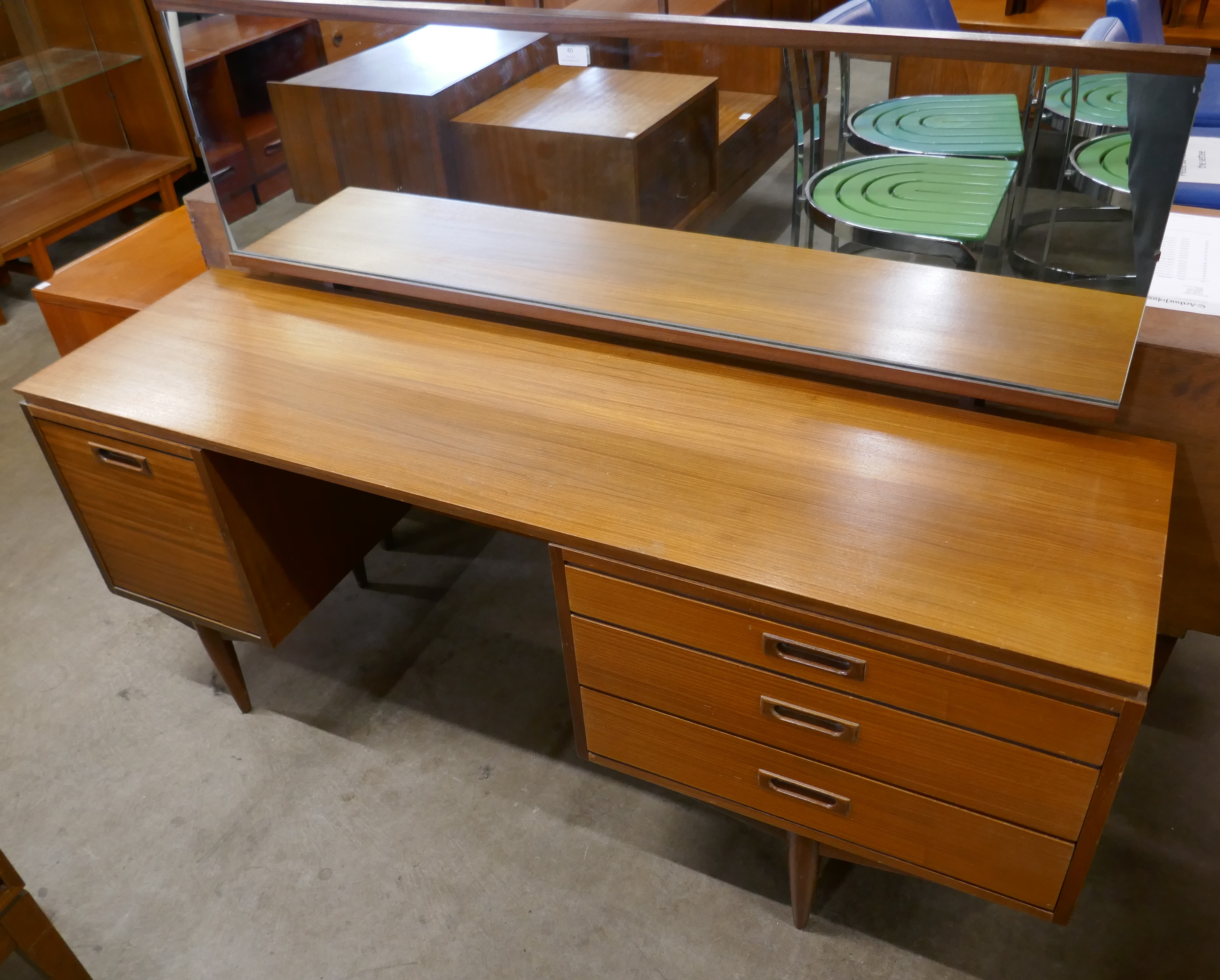 A White & Newton teak dressing table