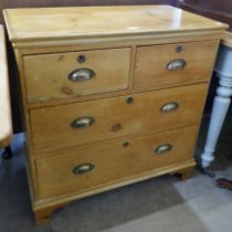 A Victorian pine chest of drawers