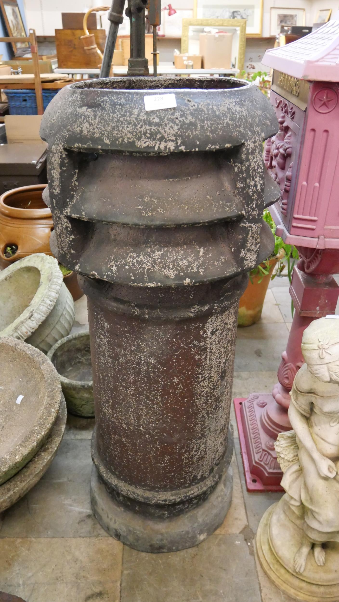 A Victorian terracotta chimney-pot - Image 2 of 2