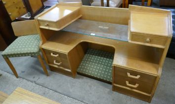 A G Plan Brandon oak dressing table and stool