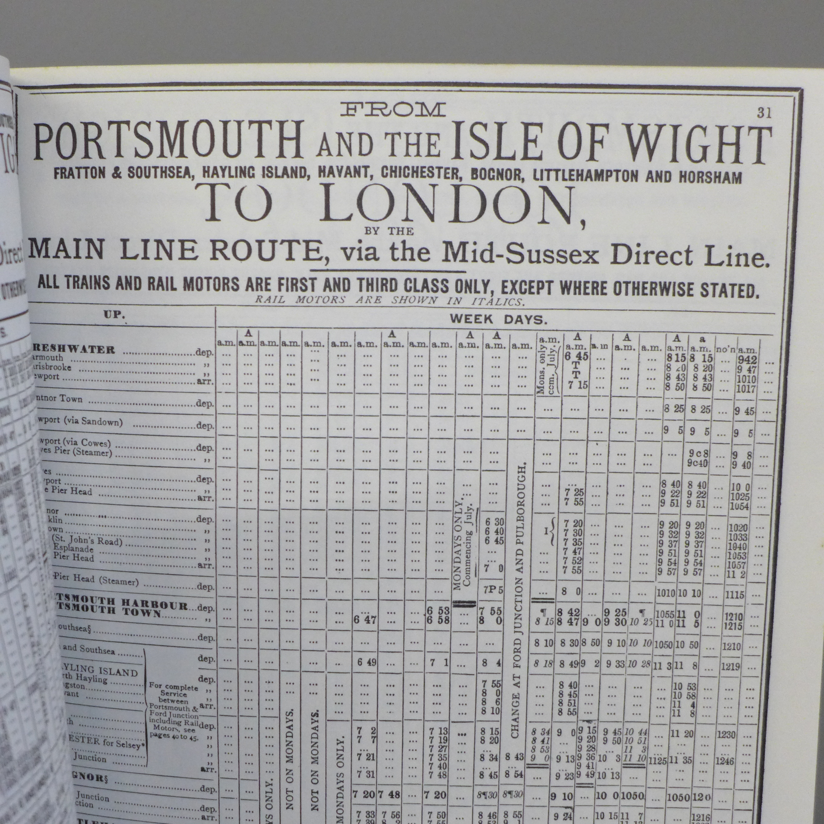 Three 1900s railway timetables including maps, reprinted from originals in the 1960s comprising - Image 6 of 7
