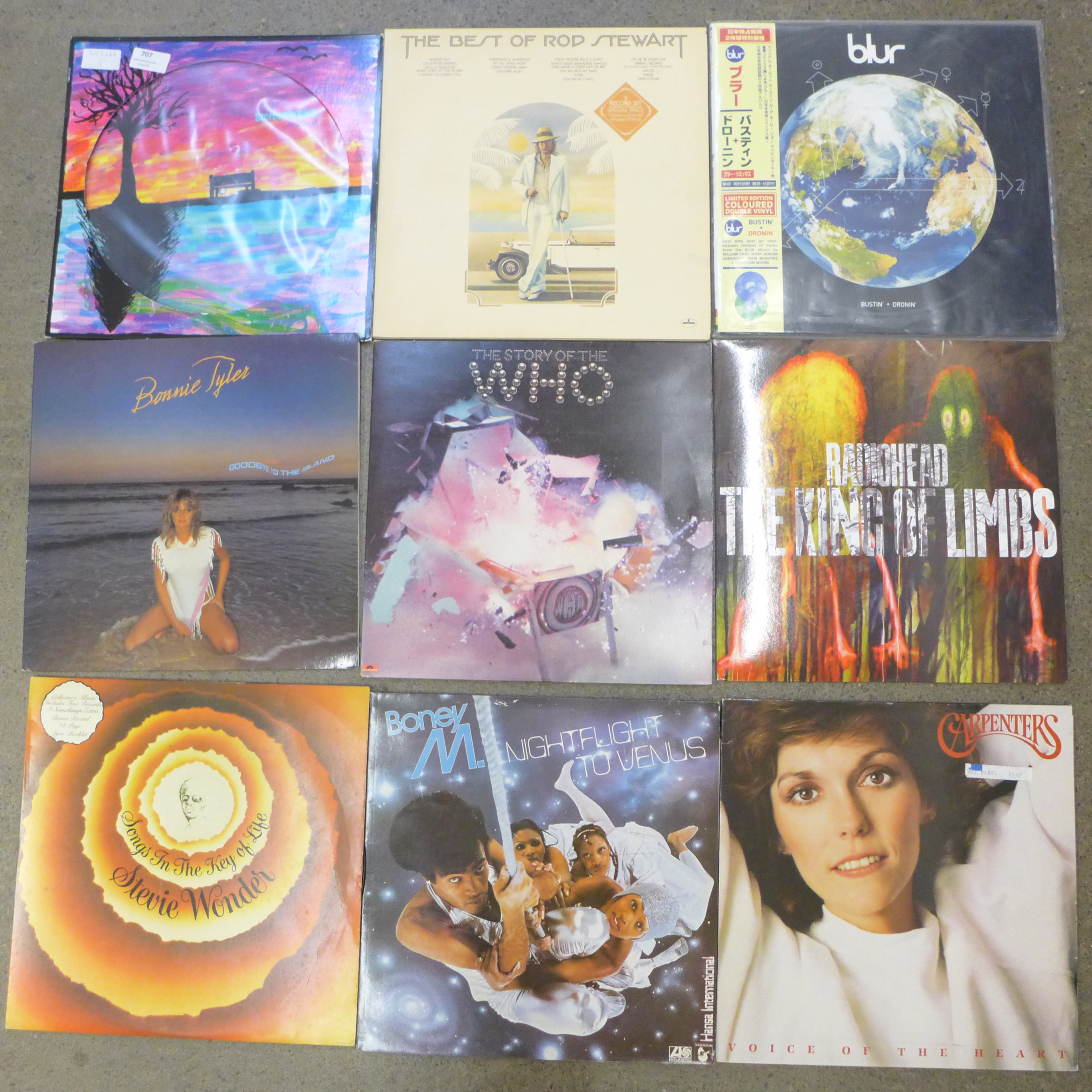 Fiteen LP records, Stereophonics, Blur, Who, Radiohead, Stevie Wonder, etc.