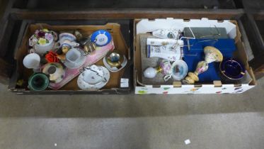 Two boxes of mixed decorative china including Royal Worcester Evesham **PLEASE NOTE THIS LOT IS
