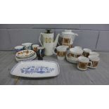 A box of retro tea and coffeewares **PLEASE NOTE THIS LOT IS NOT ELIGIBLE FOR IN-HOUSE POSTING AND