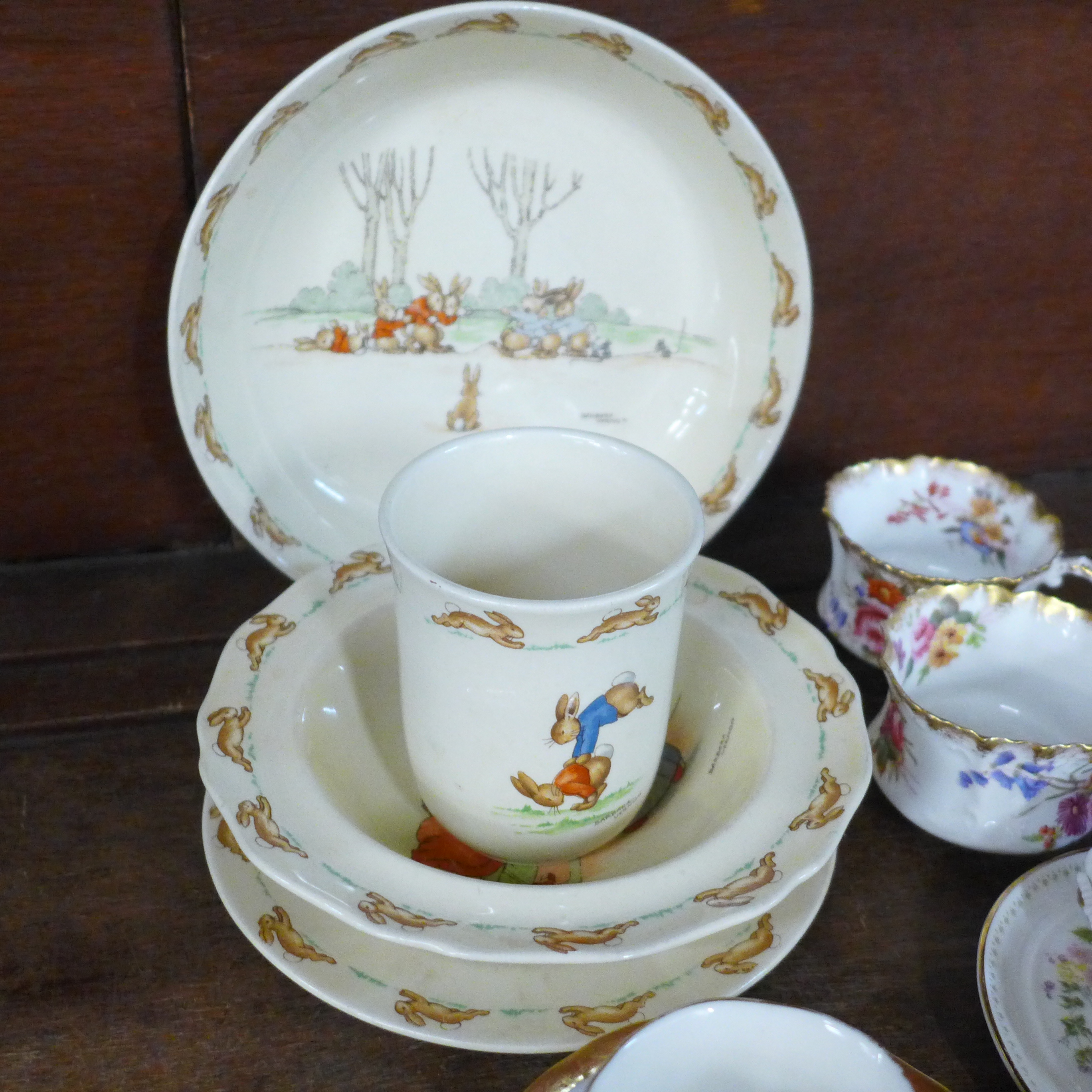 Royal Doulton Bunnykins bowl, dish, plate and mug, Spode, Wedgwood, Royal Copenhagen and Royal - Image 2 of 7