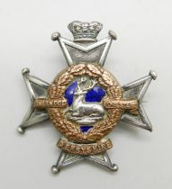 A Victorian Derbyshire Regiment/Sherwood Foresters Officer's Glengarry badge