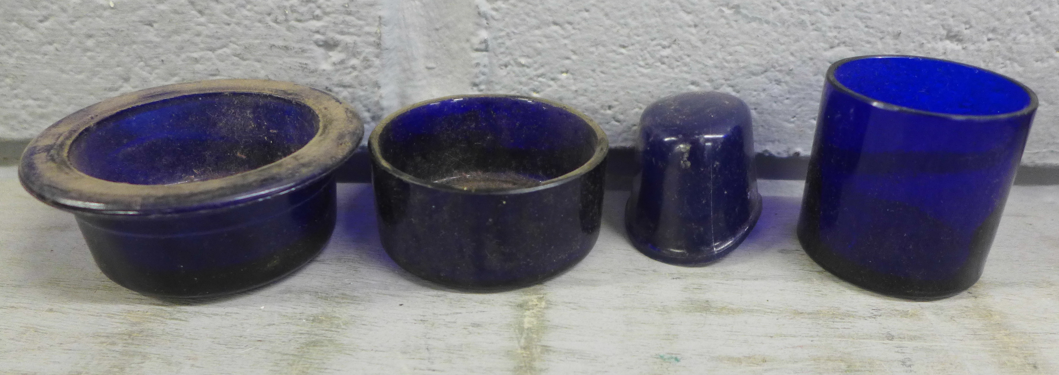 Blue glass liners and glass stoppers **PLEASE NOTE THIS LOT IS NOT ELIGIBLE FOR IN-HOUSE POSTING AND - Image 3 of 3