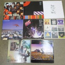 Pink Floyd, a collection of seven LP records and one 12" single including re-issue albums, The Piper