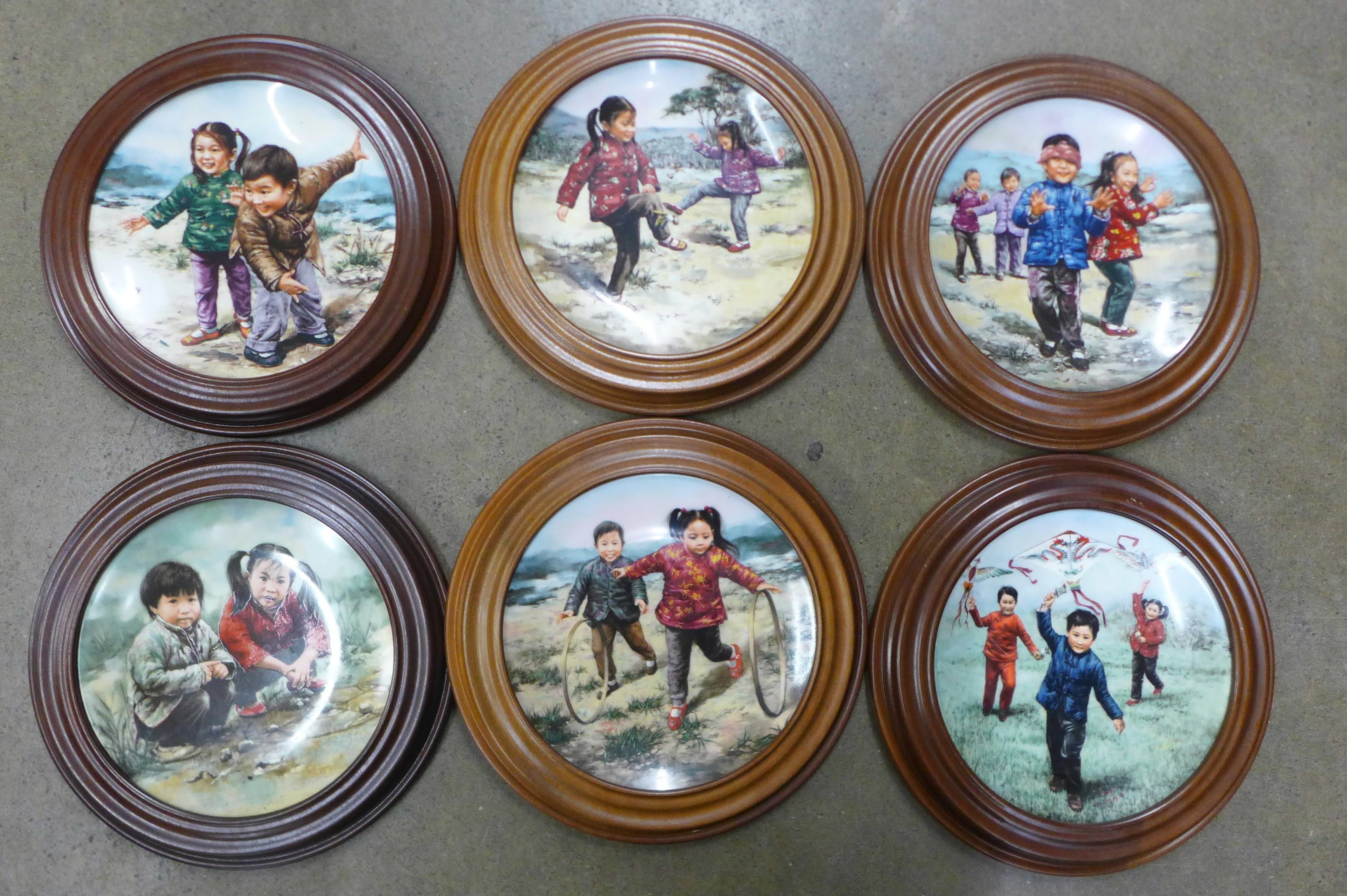 A set of six Bradex Chinese limited edition plates, by Kee Fung Ng, issued by the Pavillion of T'