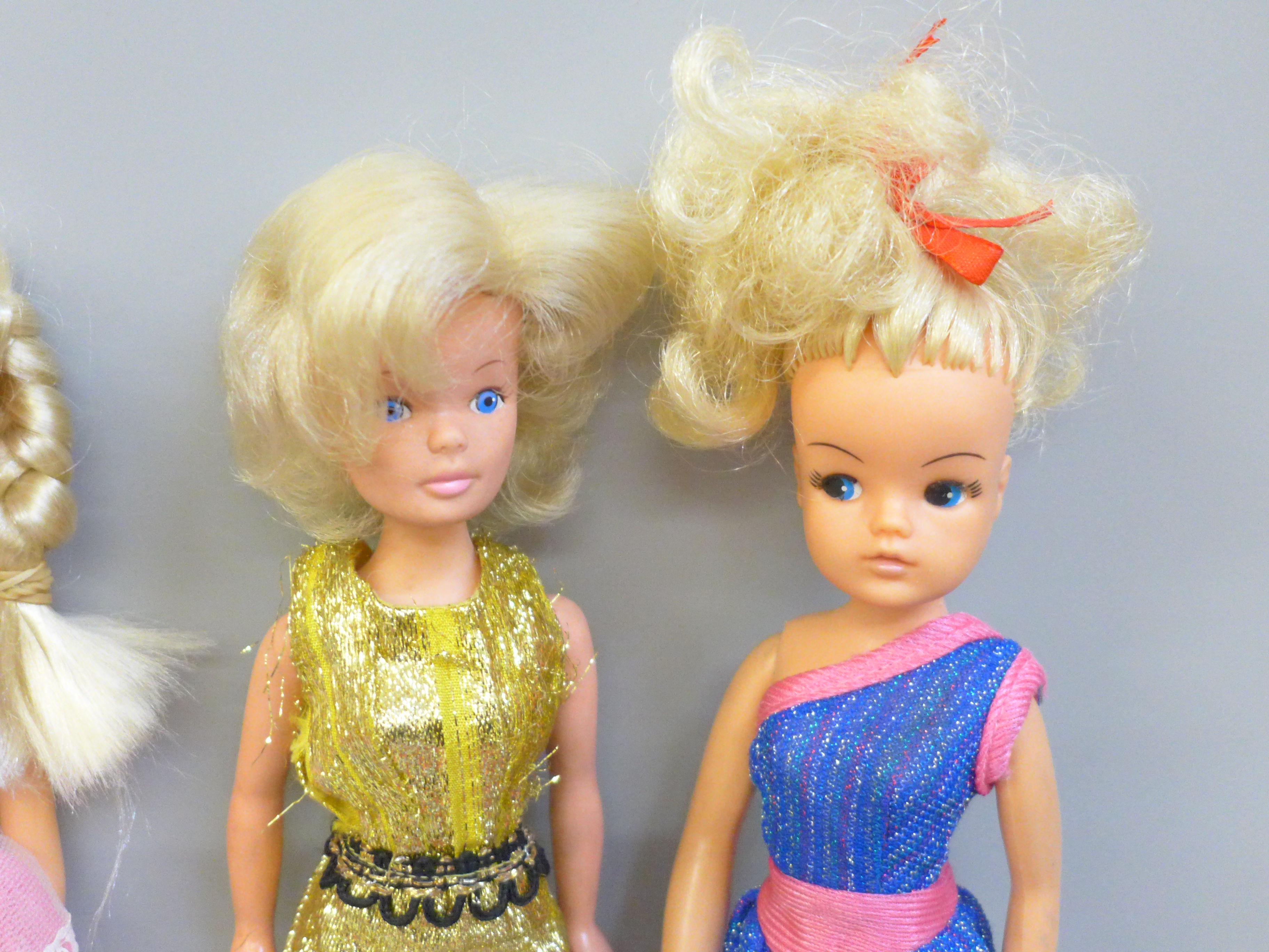 Three vintage Pedigree Sindy dolls and June doll, clothes and accessories - Image 4 of 6