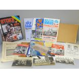 Football ephemera including autographs, programmes and postcards, mid 20th Century onwards with