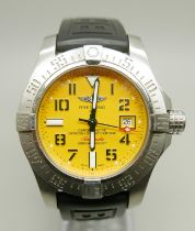 A Breitling Avenger II Seawolf wristwatch, COSC 2984648 08/03/2018, (purchased Andrew Michael