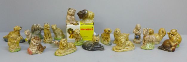 Thirty-nine Wade Whimsies, one boxed