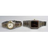 A lady's Longines Ferrari quartz wristwatch and a lady's Rotary wristwatch