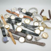 A collection of wristwatches including Timex and Sekonda