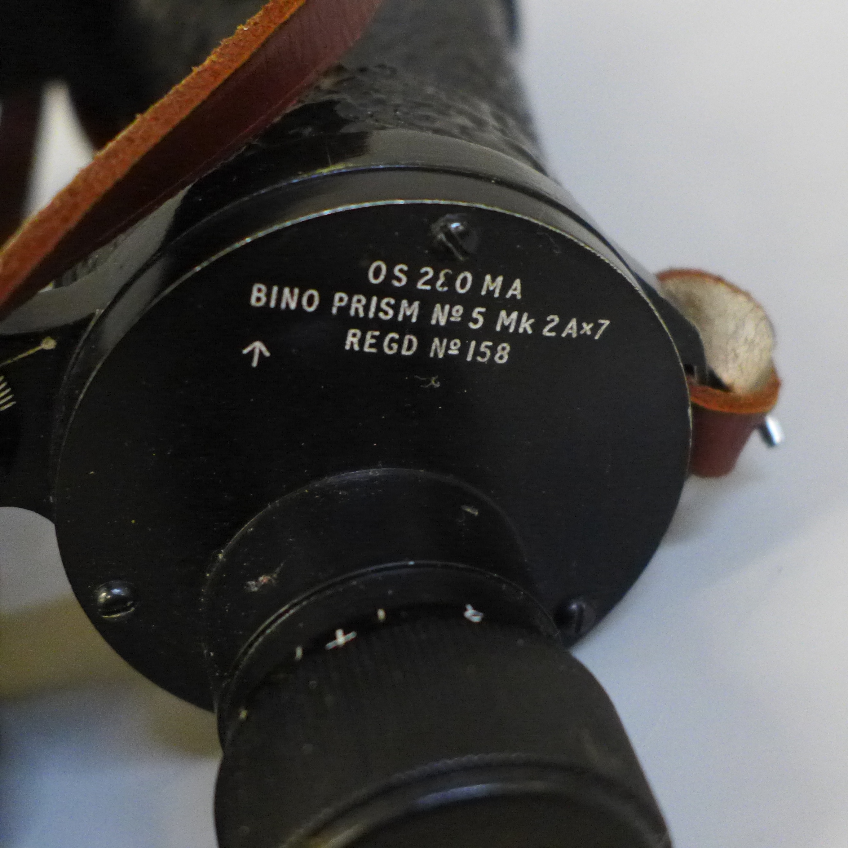 A pair of British military issue binoculars, Bino & Prism No.5, Mk 2A x7 - Image 3 of 4