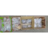 Four boxes of mixed crystal and glass, many bowls, vases, dishes, etc. **PLEASE NOTE THIS LOT IS NOT