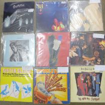 A collection of approximately 60 LP records and 12" singles, 1970s and later, mixed genres
