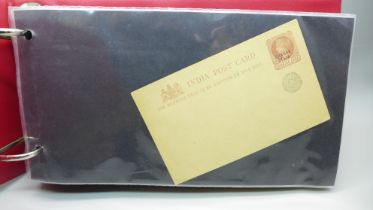 Stamps; an album of postal history and postal stationery items from Indian States (46 items)