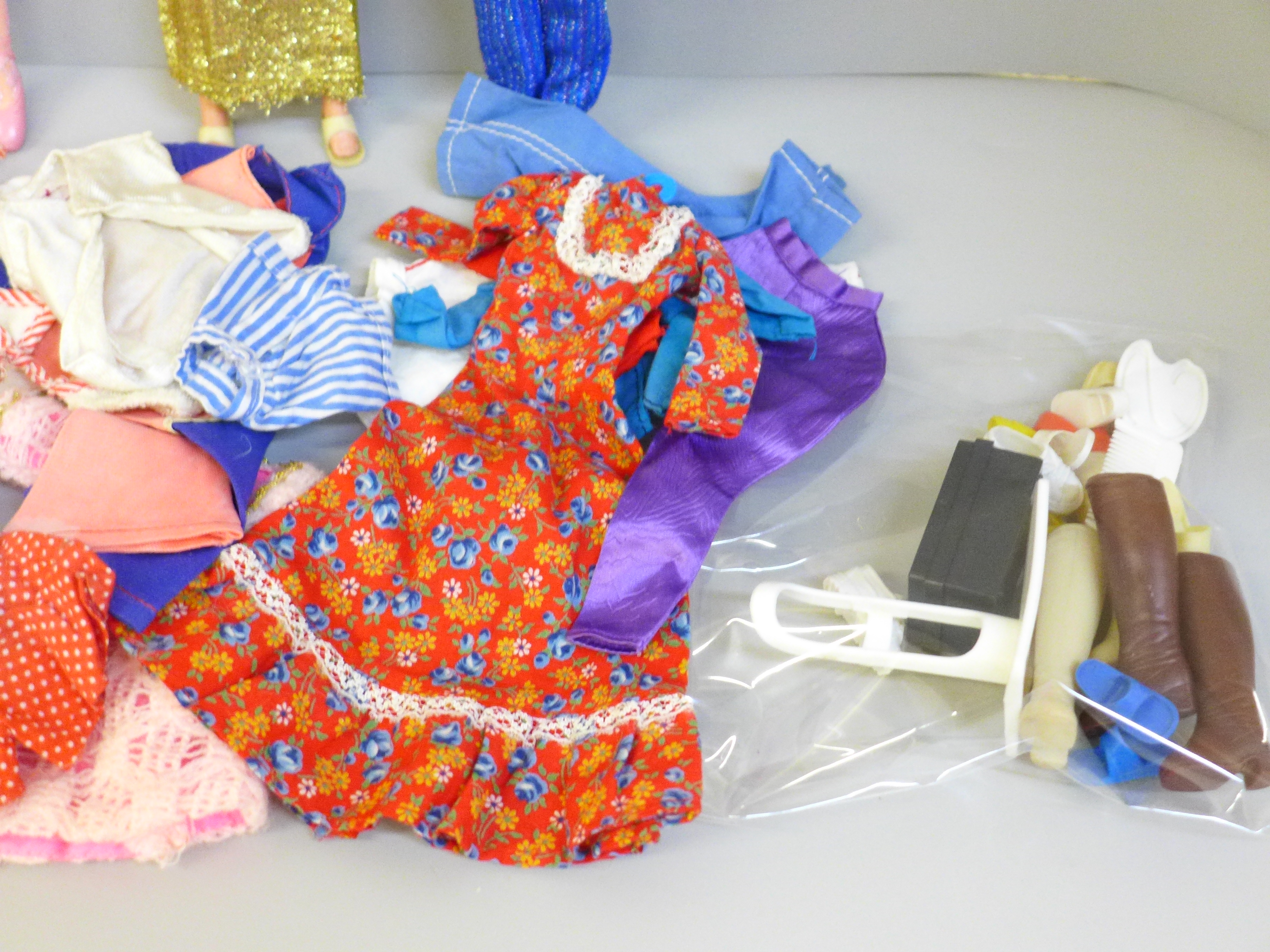 Three vintage Pedigree Sindy dolls and June doll, clothes and accessories - Image 6 of 6